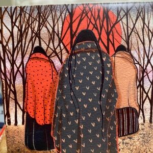 Jeanne Rorex Bridges Oklahoma Native Artist Into The Woods Tile 8 X 6  w/ Stand